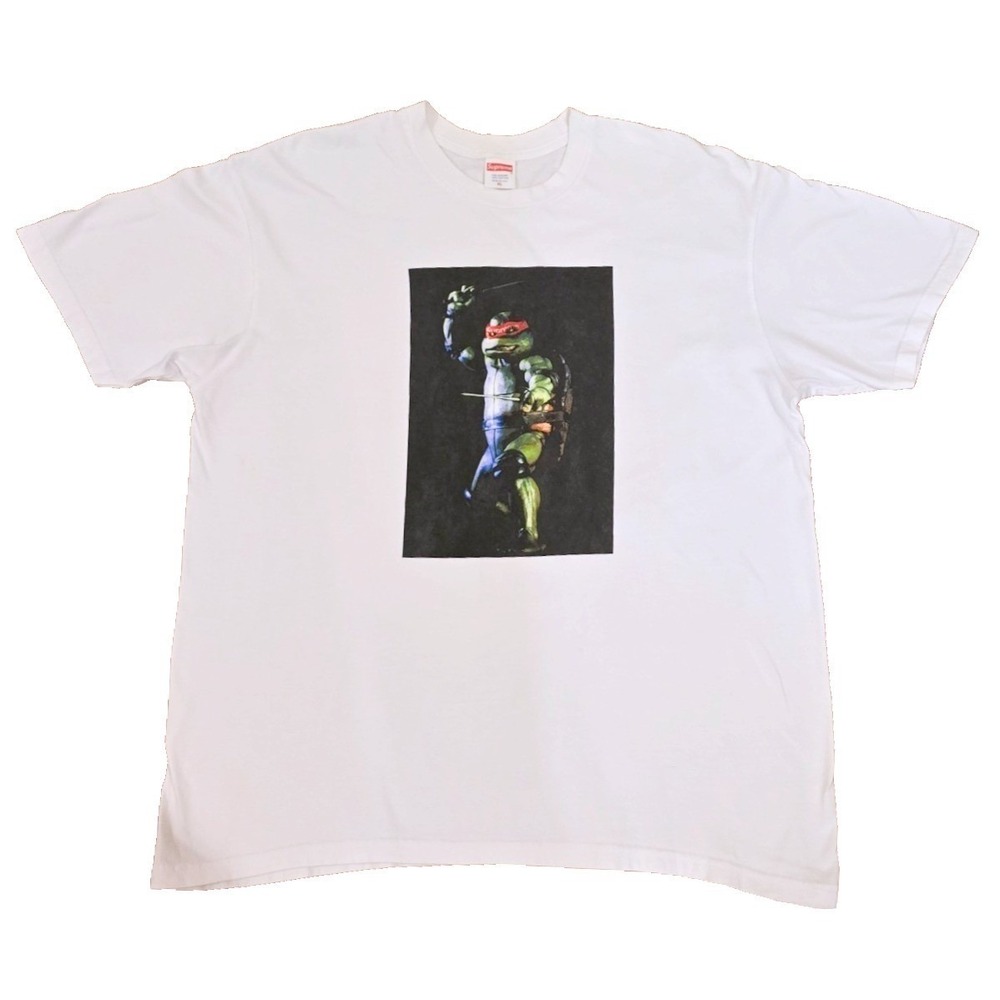 Supreme 2021 Raphael TMNT Ninja Turtles T-Shirt White XL Box Logo Graphic Tee